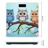 Owls on A Branch Scale for Body Weight Highly Accurate Digital Bathroom Scale Sturdy Tempered Glass Weighing Scales with LCD Display Fashion Body Fat Smart Scales 400lb view 2