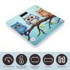 Owls on A Branch Scale for Body Weight Highly Accurate Digital Bathroom Scale Sturdy Tempered Glass Weighing Scales with LCD Display Fashion Body Fat Smart Scales 400lb view 3