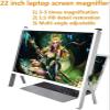 MOWFXUA 22" Computer Screen Magnifier,Laptop Screen Magnifier :,3-5D Hdcomputer Phone Screen Magnifiers Holder with view 4