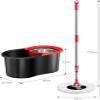 Spin Mop and Bucket, Spin Mop 360 Self Wringing Spinning Mop Washable Microfiber Mop Heads Easy to Use and Store view 2