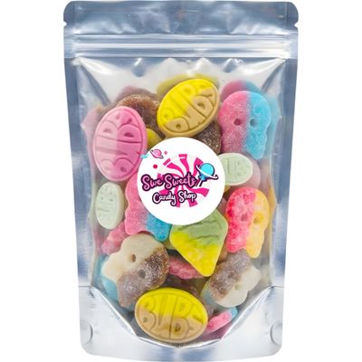 Bubs Swedish Candy Mix, 0.5 Pound, Vegan and Gluten-Free Treat, Plant-Based Sweets, Swedish Gummies, Sweet and Sour Candy, (1 Pound Available) (0.5 LB)