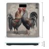Rooster Pattern Scale for Body Weight Highly Accurate Digital Bathroom Scale Sturdy Tempered Glass Weighing Scales with LCD Display Fashion Body Fat Smart Scales 400lb view 2
