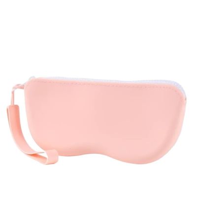 Adtrykfg Waterproof Silicone Eyeglasses Case for Men & Women | Contact Lenses Carrying Case(Pink)