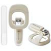 Baby Proof Me Baby Nail Clipper & File with LED Light, Fingernail Cutter with Catcher for Newborn, Infants & Toddlers- Magnifier for Ultra Visibility, Baby Essentials Nail Trimmer (White) view 1