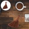 HYTROVE Mini Broom Cleaning Tool Natural Palm Small Hand Broom Compact Sweeping Brush for Home Dust Removal and Tea Tray Cleaning view 2