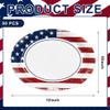 Detanpoly 50Pcs Patriotic Oval Paper Plates 10" X 12" Large Duty Veterans Day Plates American Flag Patriotic Party Supplies for Independence Day Party Decorations view 2
