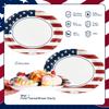 Detanpoly 50Pcs Patriotic Oval Paper Plates 10" X 12" Large Duty Veterans Day Plates American Flag Patriotic Party Supplies for Independence Day Party Decorations view 3