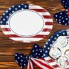 Detanpoly 50Pcs Patriotic Oval Paper Plates 10" X 12" Large Duty Veterans Day Plates American Flag Patriotic Party Supplies for Independence Day Party Decorations view 4