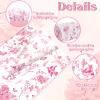 Azurestore 60 Sheets Flower Bird Tissue Paper, Flower Bird Tissue Paper for Spring Themed Birthday Wedding Baby Shower DIY Craft (Retro) (Red) view 3