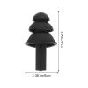 HOLIDYOYO Waterproof Soundproof 2 Pairs Noise-Reducing Hearing Protection for Sleeping, Studying, and Swimming, Black view 2