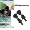 HOLIDYOYO Waterproof Soundproof 2 Pairs Noise-Reducing Hearing Protection for Sleeping, Studying, and Swimming, Black view 4