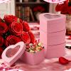 Lerheedi 12 Pcs Small Heart Shaped Boxes - 4 x 2 Inch Wedding Nesting Gift Boxes with Window, Heart Paper Decorative for Wedding Bridal Shower Gift Wrapping Party Decor(Pink) view 3