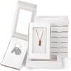 10 Pcs Jewelry Packaging Keychain Boxes 5.4"x3.4"x0.7" Paper Necklace Gift Box with Clear Window Displaying Necklaces Rings Bracelets Earrings Keychain view 1