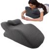 cozwish Adult Memory Foam Ergonomic Wedge Prone Pillow, Supportive Pillow for Back, Neck, Leg Support, Acid Reflux, Versatile Usage 50D Foam Machine Washable Cover (Black) view 1