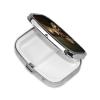 Elegant Deer Standing Vintage Dark Pill Box Square Metal Pill Case with 2 Compartment Travel Pill Organizer for Vitamins Medication view 2