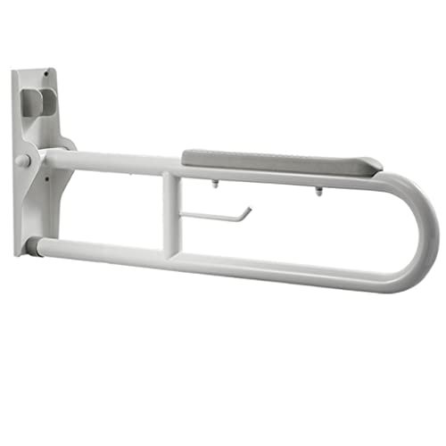Compact Toilet Safety Rails - Non-Slip Bathroom Grab Bars, Wall to Floor Mounted, Folding Design for Enhanced Support and Stability, Perfect for Seniors and Disabled Users.
