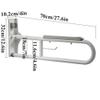Compact Toilet Safety Rails - Non-Slip Bathroom Grab Bars, Wall to Floor Mounted, Folding Design for Enhanced Support and Stability, Perfect for Seniors and Disabled Users. view 2