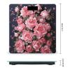 Peony Flowers Scale for Body Weight Anti-Slip Digital Bathroom Scale Sturdy Toughened Glass Weighing Scales High Precision Safe Rounded Corners Smart Scales view 2