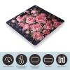 Peony Flowers Scale for Body Weight Anti-Slip Digital Bathroom Scale Sturdy Toughened Glass Weighing Scales High Precision Safe Rounded Corners Smart Scales view 3