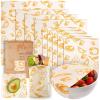 Beeswax Wraps for Food 9 Pack Reusable Beeswax Bread Bag & Sandwich Wrap, Organic & Eco-Friendly & Sustainable Bees Paper, Perfect Alternative to Aluminum Foil Sourdough Storage & Plastic Wrap view 1