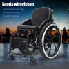 Lightweight All-Terrain Sports Wheelchair,Portable Folding Wheelchair for Adults,220Lbs Load Capacity(Black B,42cm/16.5in) view 2