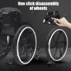 Lightweight All-Terrain Sports Wheelchair,Portable Folding Wheelchair for Adults,220Lbs Load Capacity(Black B,42cm/16.5in) view 3