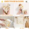 Beeswax Wraps for Food Reusable Beeswax Bread Bag & Sandwich Wrap, Organic & Eco-Friendly & Sustainable Bees Paper, Perfect Alternative to Aluminum Foil Sourdough Storage & Plastic WrapFlower view 4