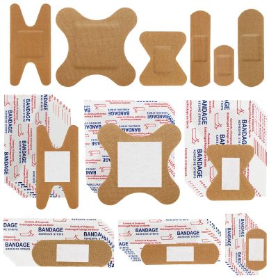120PCS Flexible Assorted Bandages for 24 Hours Variety Pack Strong Hold for Fingertips Cuts Scrapes Wounds First Aid