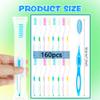 160 Pcs Prepasted Disposable Toothbrushes Bulk Plastic Individually Wrapped Toothbrushes with Toothpaste for Unisex Office Home Travel School Charity Homeless Camp Housewarming Gifts (Color Set 2) view 2
