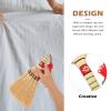 BESPORTBLE Handmade Corn Broom Brush 29Cm Short Handle Desktop Dust Broom Natural Straw Sweeping Tool for Household Bed Sofa Carpet Cleaning view 3