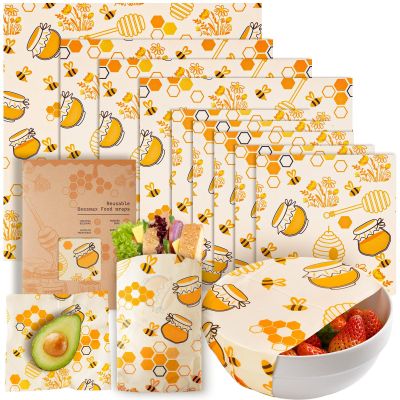 Beeswax Wraps for Food 9 Pack Reusable Beeswax Bread Bag & Sandwich Wrap, Organic & Eco-Friendly & Sustainable Bees Paper, Perfect Alternative to Aluminum Foil Sourdough Storage & Plastic Wrap