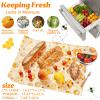 Beeswax Wraps for Food 9 Pack Reusable Beeswax Bread Bag & Sandwich Wrap, Organic & Eco-Friendly & Sustainable Bees Paper, Perfect Alternative to Aluminum Foil Sourdough Storage & Plastic Wrap view 2