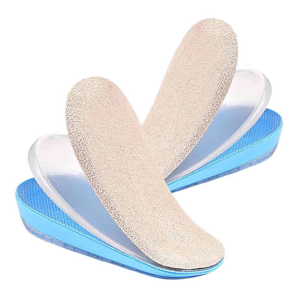 CONGARTENO Height Increase Heel Pads Gel Insoles 1 Pair Shock Absorption Heel Lift Cushions Adjustable Shoe Inserts for Men and Women S Size