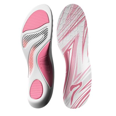 TPU Arch Insole Supports Shock-Absorbing Sports Rebound Corrective Insole for Flat Foot Valgus Hiking(Pink,39-40)