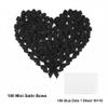 100 Mini Satin Ribbon Bows, Small Bows for Balloon Garland, Cake Decorating, Gift Wrapping, DIY Crafts (Black) view 3