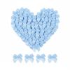 100 Mini Satin Ribbon Bows, Small Bows for Balloon Garland, Cake Decorating, Gift Wrapping, DIY Crafts (Sky Blue) view 1
