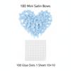 100 Mini Satin Ribbon Bows, Small Bows for Balloon Garland, Cake Decorating, Gift Wrapping, DIY Crafts (Sky Blue) view 3