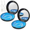 2 Pack Retainer Case with Mirror, Magnetic Aligner Case Compatible with Invisalign, Portable Slim Orthodontic Storage Kit for Clear Aligners - Black view 1