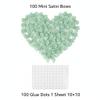 100 Pcs Mini Bows + 100 Glue Dots, for Balloon Garland, Cake Topper, Gift Wrapping, Wedding Birthday Christmas Party Decor, DIY Crafts, Home Scrapbooking (Green) view 3