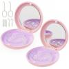 2 Pack Retainer Case with Mirror, Magnetic Aligner Case Compatible with Invisalign, Portable Slim Orthodontic Storage Kit for Clear Aligners - Pink view 1