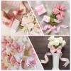 1-1/2 Inch Pink Satin Ribbon, 50 Yards (2 Rolls), Light Pink Single-Face Polyester Ribbon for Gift Wrapping, Wedding, DIY Crafts, Hair Bows view 4