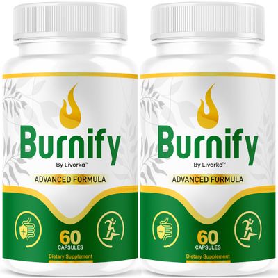 (2 Pack) Burnify Capsules - Official Burnify Premium Advanced Formula Capsulas Natural Ingredients Multivitamin Supplement Support Pastillas for Health Overall & Wellness, 120 Capsules for 2 Months