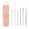 6-Piece Leather Set with Stainless Steel Ear Picking Tool view 1