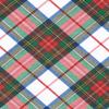 Red, Green, Yellow, Blue & White Plaid Pattern Edible Image Photo Cake Topper For Half Sheet Cake view 1