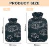 Cartoon Black Retro Sports Car hot Waterbottle with Soft Cover 2L hot Compress for Hand Feet Warmer Arthritis Bolsa para clicos menstruales view 3