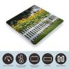 Sunflowers White Picket Fence Scale for Body Weight Anti-Slip Tempered Glass Digital Bathroom Scales Clear LCD Display Weighing Scale Safe Rounded Corners Smart Scales view 3
