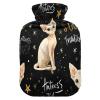 Hairless Cat Cute Stars Water Bottle for hot Water with Soft Cover 2L Bags for Tummy Warmer Tummy Warmer Bolsa de calor para Dolor Menstrual view 2