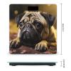 Cry Pug Scale for Body Weight Anti-Slip Tempered Glass Digital Bathroom Scales Clear LCD Display Weighing Scale Safe Rounded Corners Smart Scales view 2
