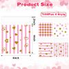 100PCS Valentines Self-Sealing Cookie Bags: 44Inch Valentine Cellophane Treat Bags for Candy, Cookies, Snacks - Clear Valentine's Day Small Goodie Bag for Party Favors, Classroom Exchange - 2.8Mil view 2
