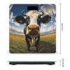 Prairie Cow Scale for Body Weight Anti-Slip Tempered Glass Digital Bathroom Scales Clear LCD Display Weighing Scale Safe Rounded Corners Smart Scales view 2